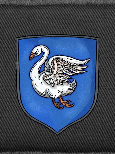 Wappen silber Schwan