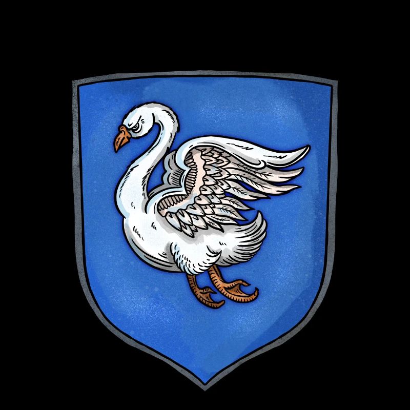 Wappen silber Schwan