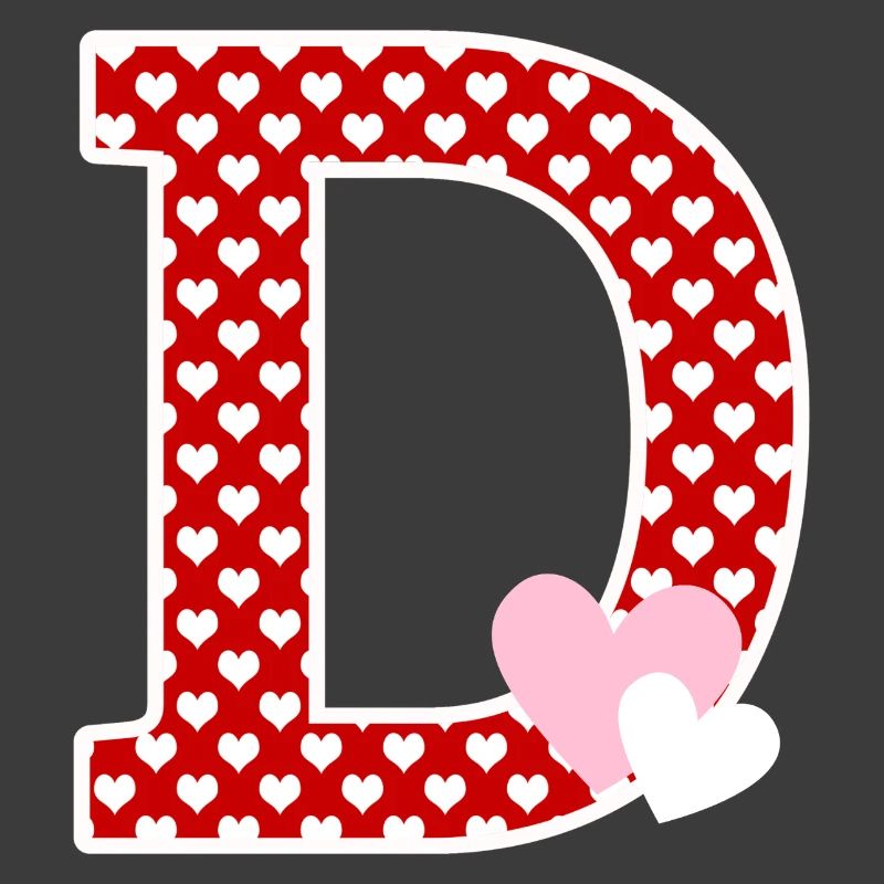 Letter D heart