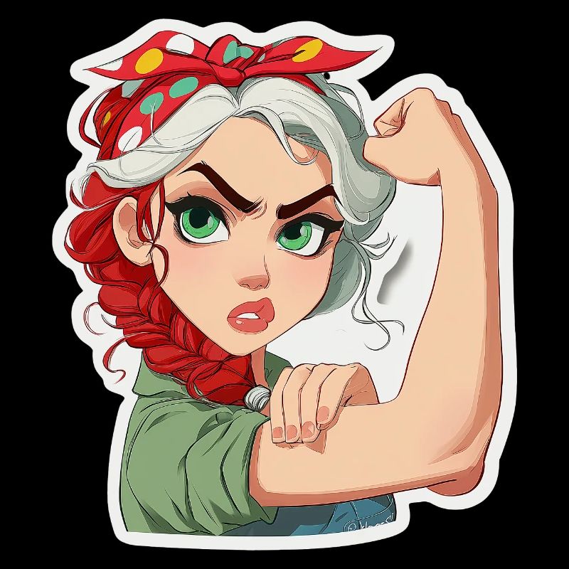 Powerfrau RosieStil Cartoon