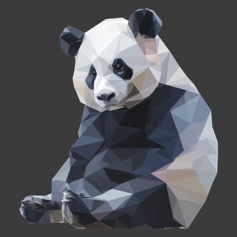 Conception du logo Panda I Low Poly Art