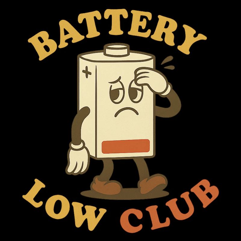 Schläger mit niedrigem Batteriestand