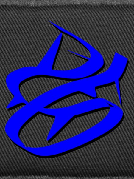 Dynamic Blue Graffiti Design