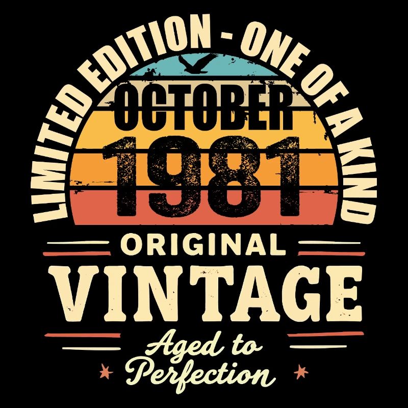 Retro October 1981 - birthday october 1981