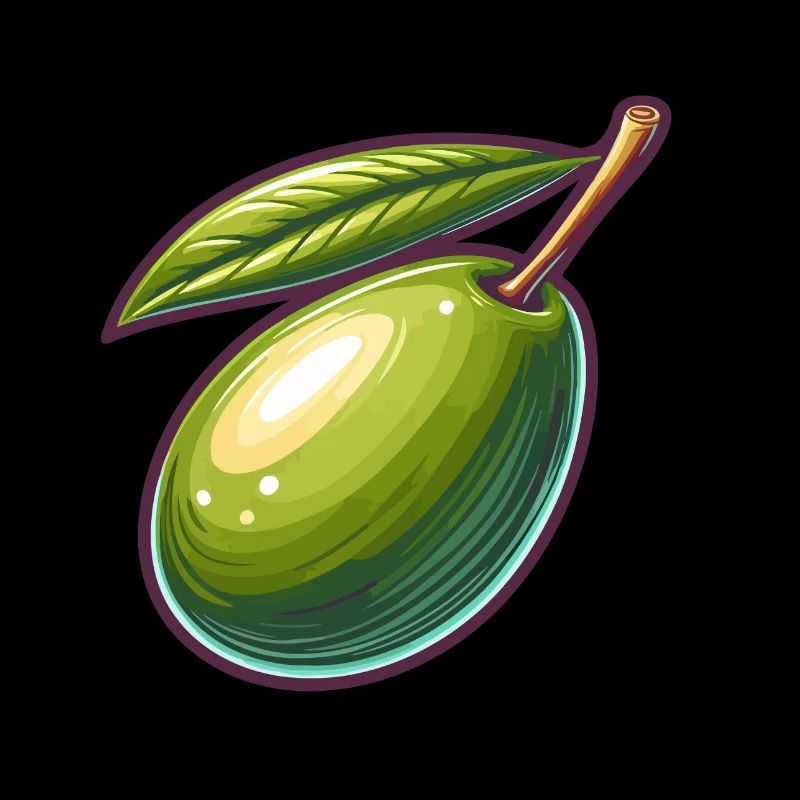 Olivenillustration detailliert