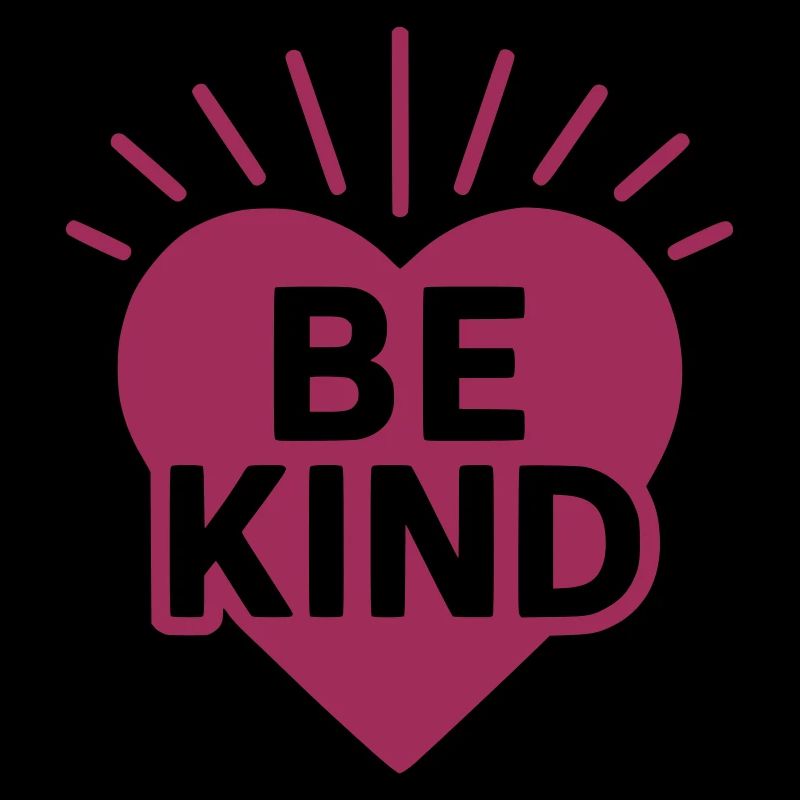 Herz mit Be Kind Botschaft