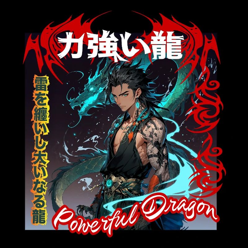 Mythical warrior with dragon accent