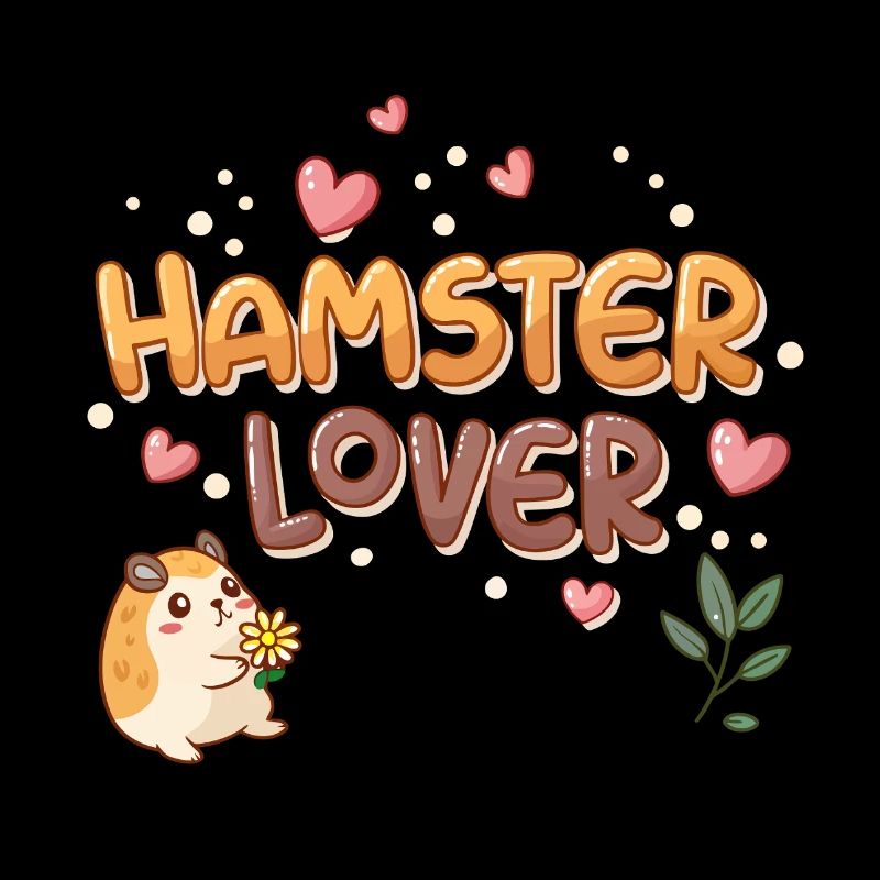 Hamster in Liebe Design mit Herzen