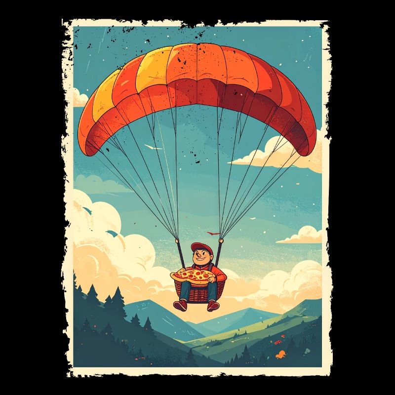Illustration d'un vol de pizza aventureux