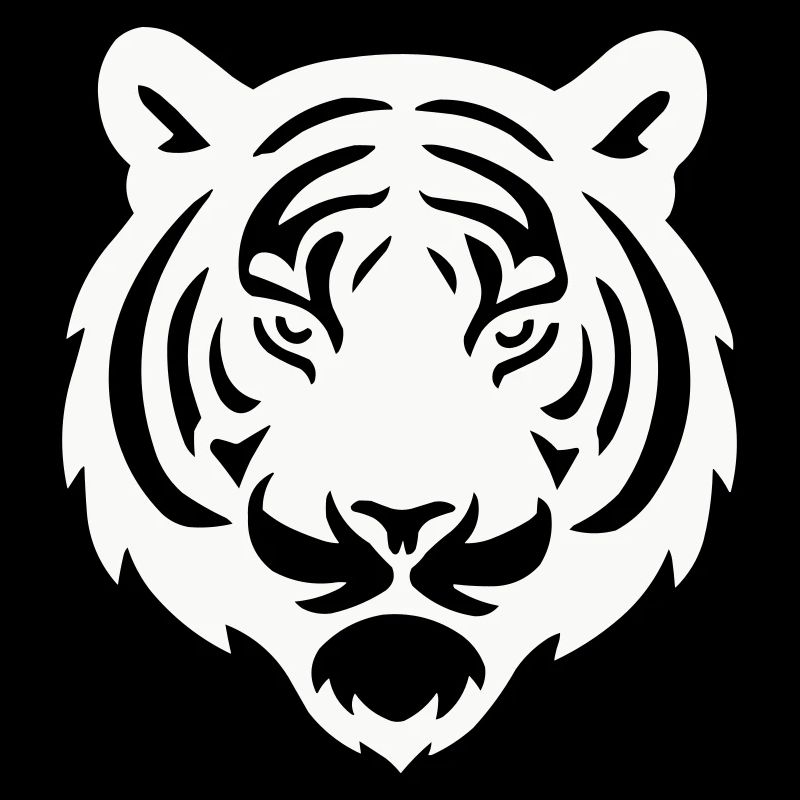 Silhouette Tête De Tigre