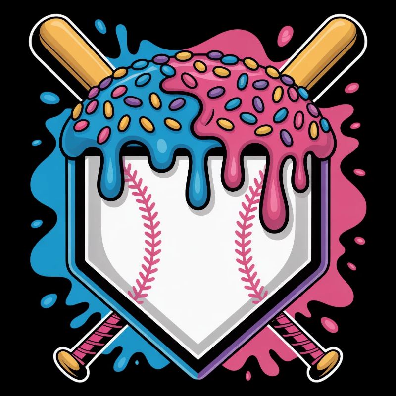 Baseball Home Plate Mit Eis Und Streuseln
