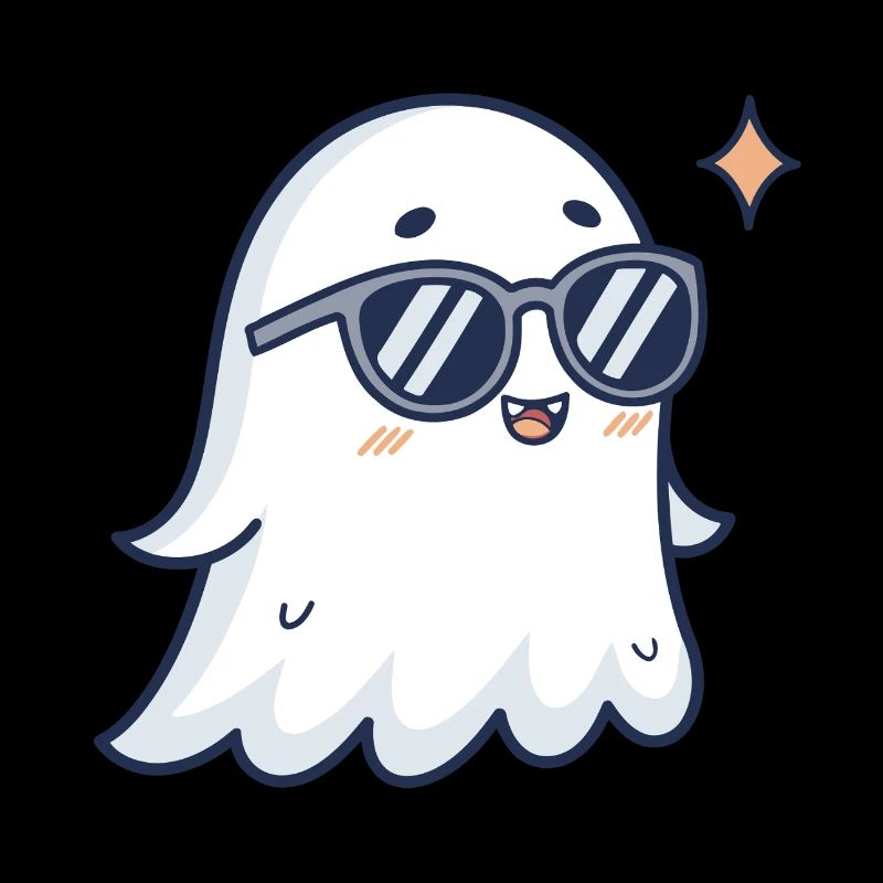 Chic ghost with glasses