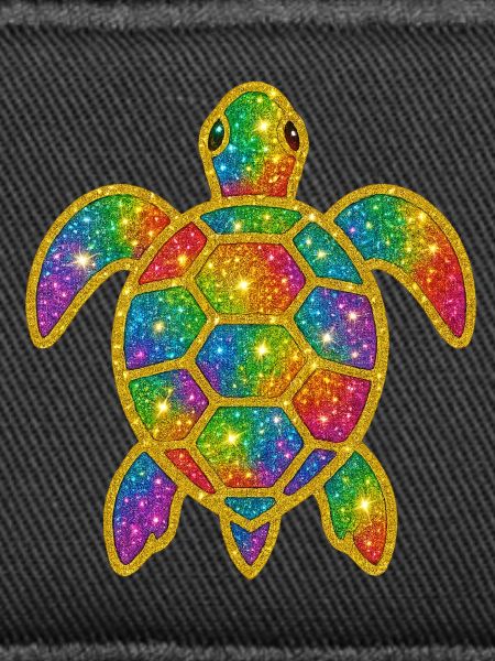 Rainbow Glitter Turtle