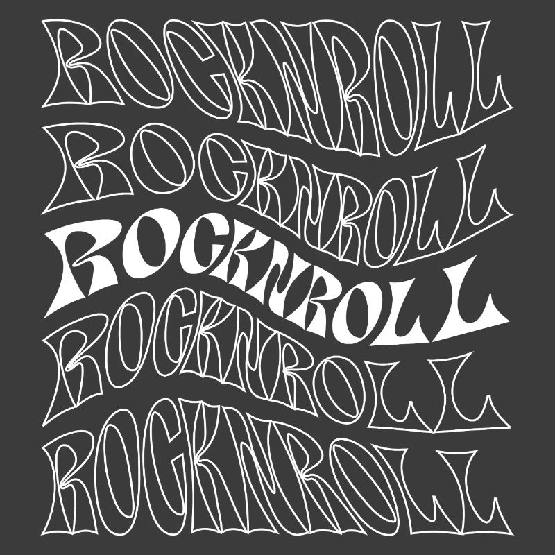 Psychedelic RocknRoll Wavy Typography