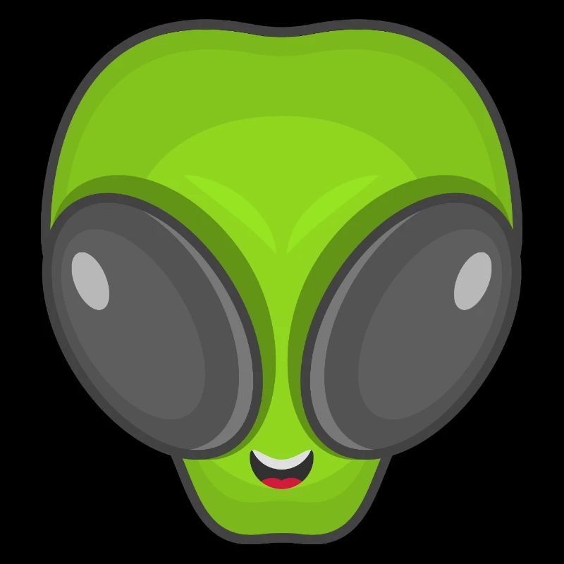 Grüner Alien Kopf