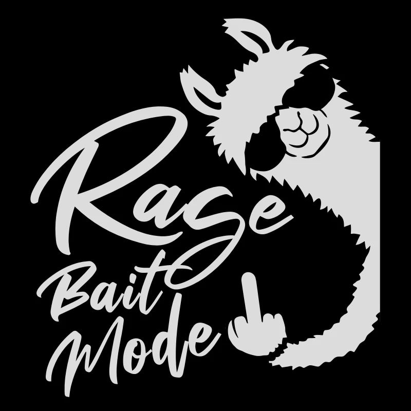 Rage Bait Llama Alpaga Lunettes de Soleil Doigt d’Honneur