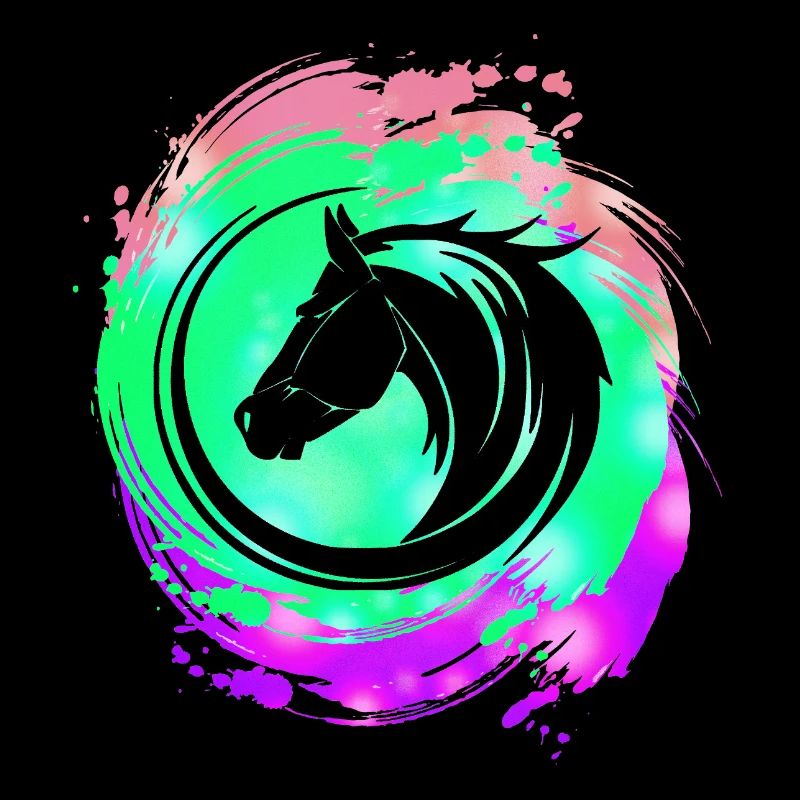 Pferdekopf Neon Kreislauf