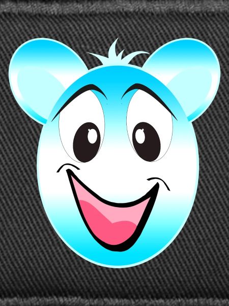 Fröhlicher Blau Weiß Bärenmaskottchen