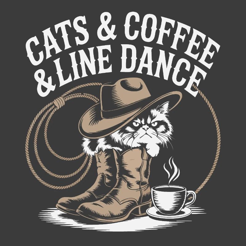 Danse en ligne de café pour chat