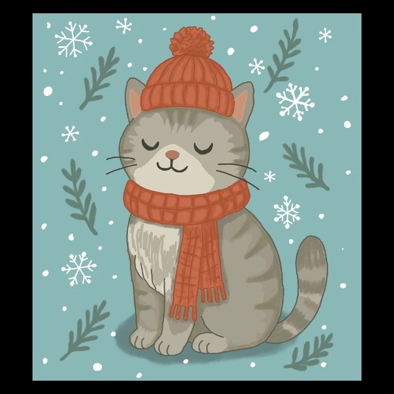 Chat d’hiver douillet