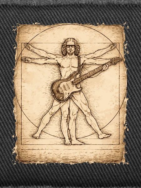 Vitruvian Rocker Guitarist Design