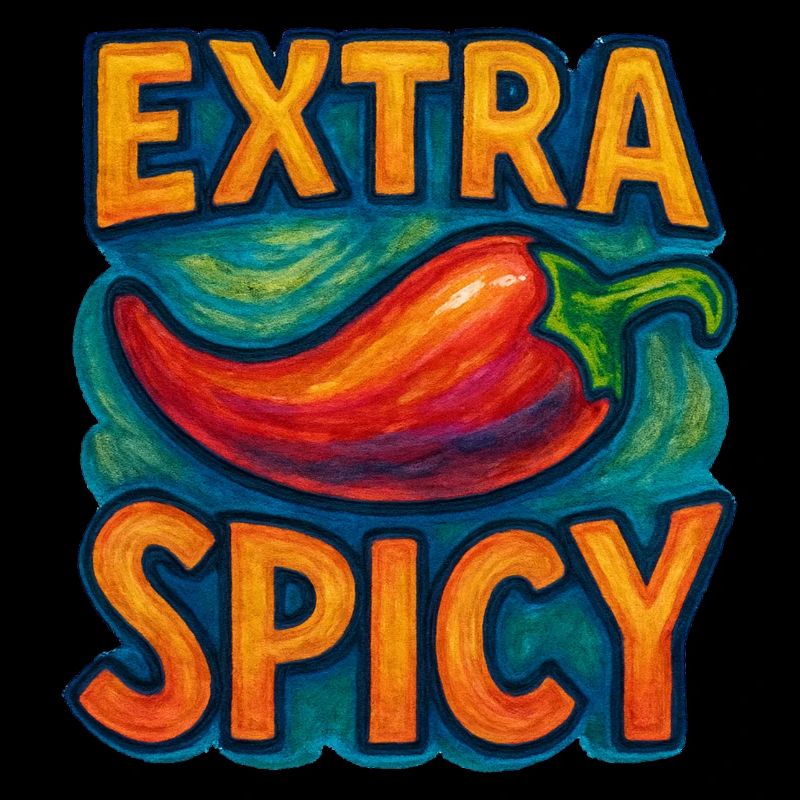 Extra scharfe Chili-Pop-Kunst