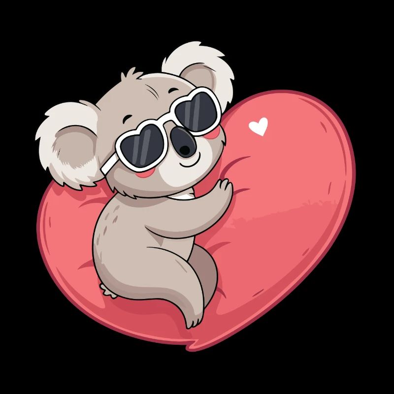 Koala-Lächelndes Herz