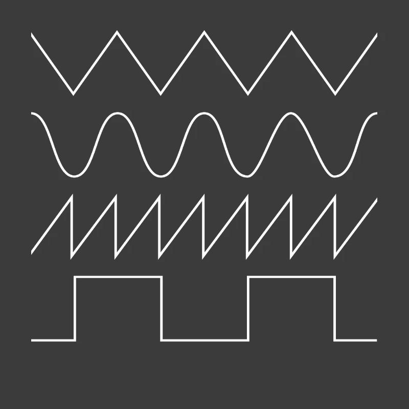 Synthesizer Waveforms (white font) #1