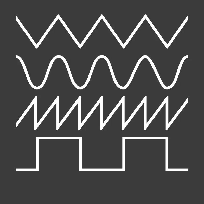 Synthesizer Waveforms (white font) #2