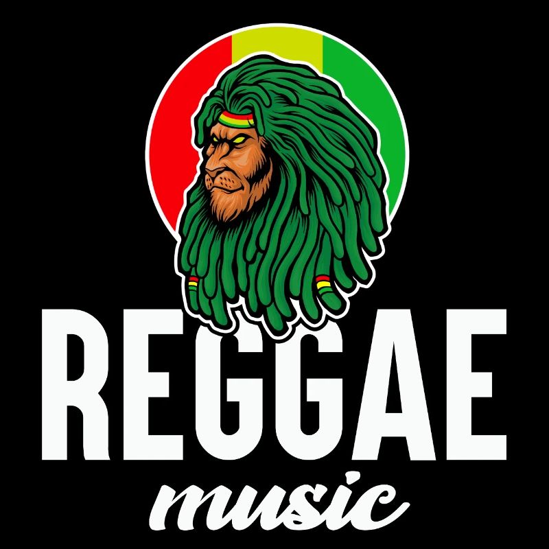 Reggae-Löwe in Rasta-Farben