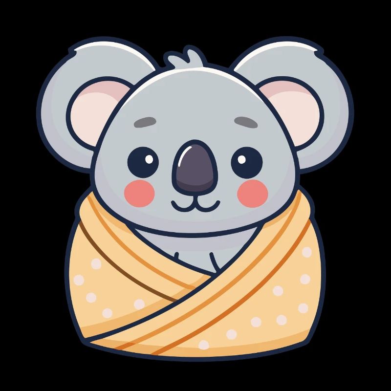 Koala cocon douillet pastel