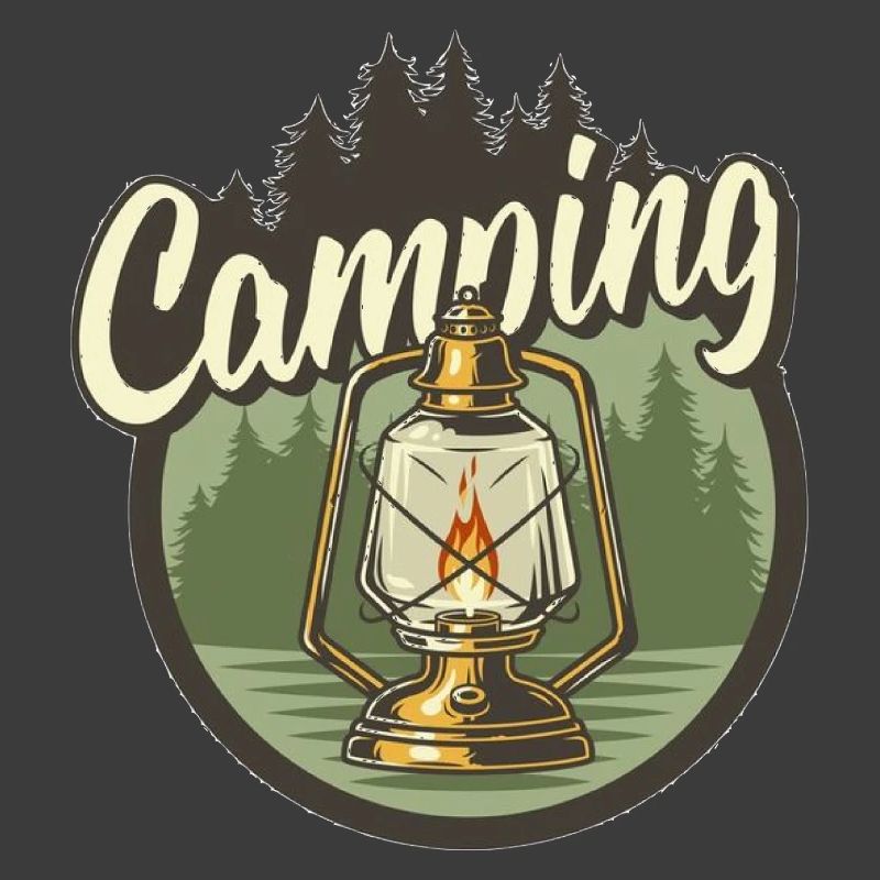 Lanterne de camping dans la forêt