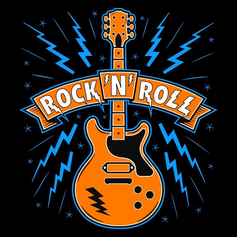 Rock'N'Roll-Banner mit Gitarre