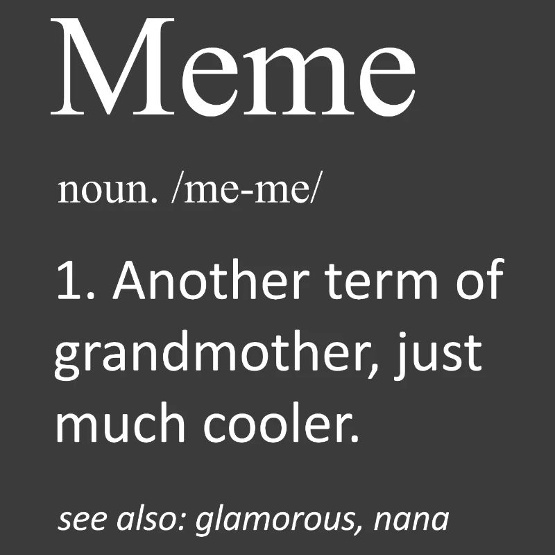 Lustiges Meme Großmutter-Definition Substantiv-Slogan