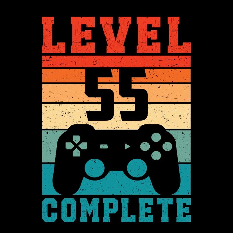 55. Geburtstag Level 55 Complete 55 Jahre Gamer