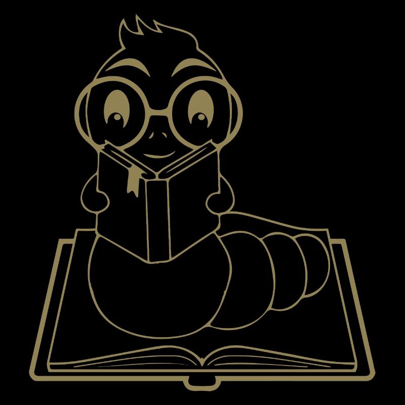 Silhouette de nerd de lecteur minimaliste