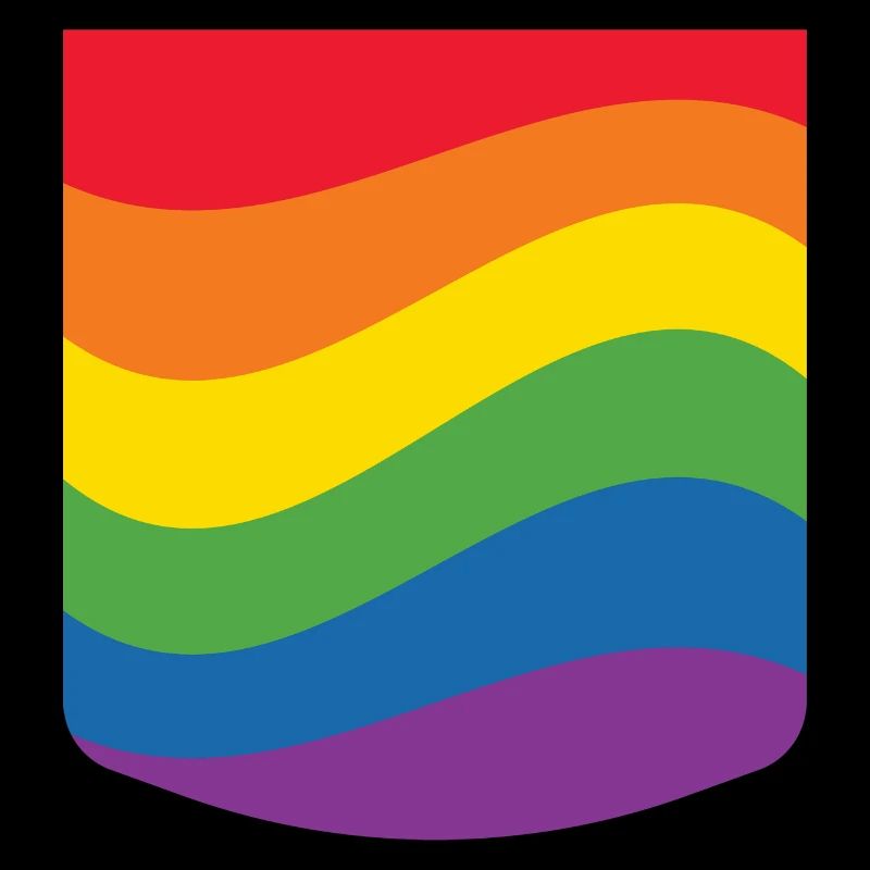 Rainbow Wave Pride Flag Minimal Design