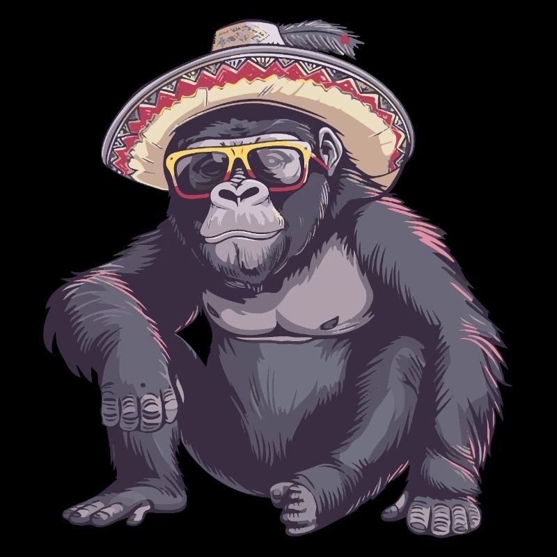 Gorilla Comic Funny Sombrero