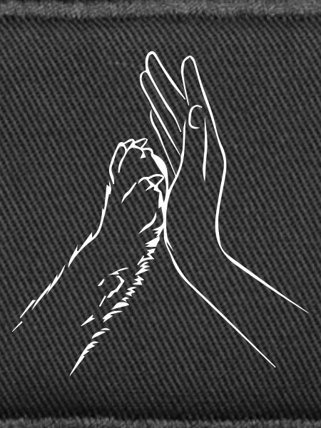 Hundepfote und Hand Team