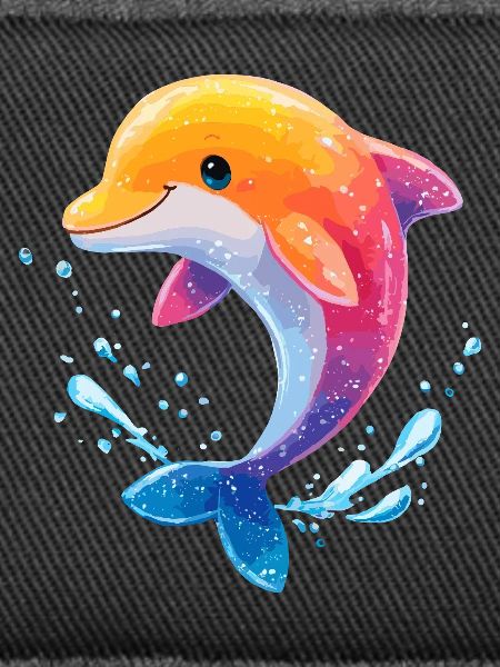 Farbiger Delfin Spritz