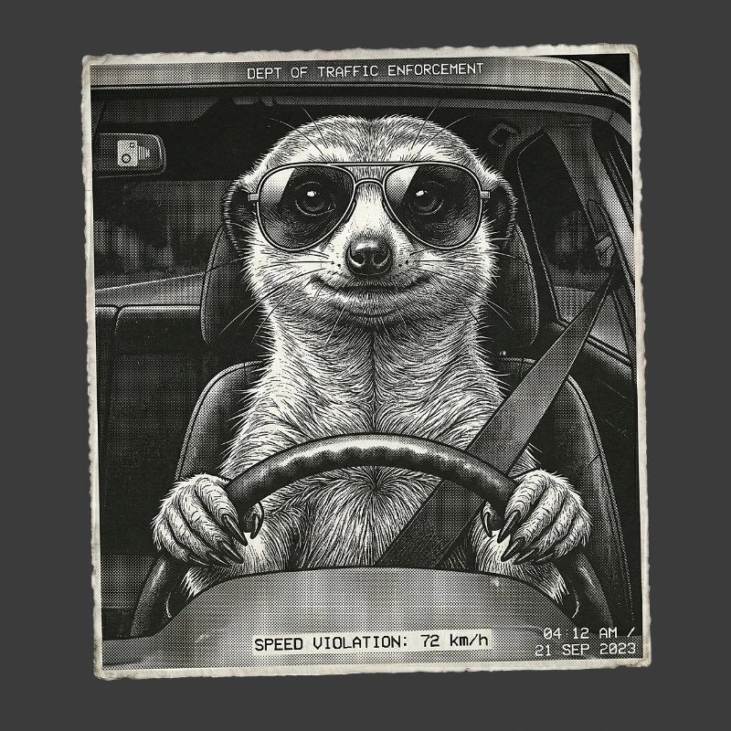Erdmännchen Geblitzt