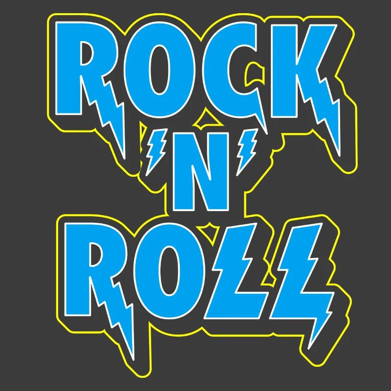 Rock 'n' Roll typografisches 3D-Logo