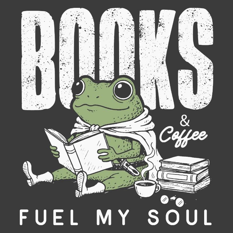 Bücherfrosch & Kaffee Bücherwurm Leseratte Buch