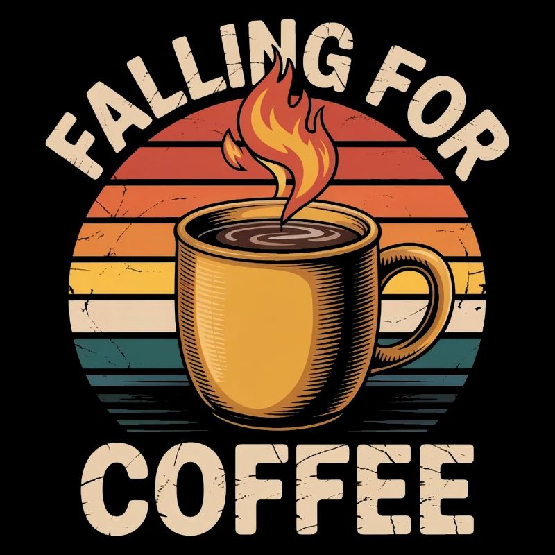 Falling For Coffee Retro Vintage Herbst