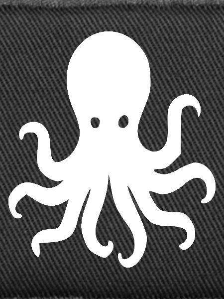 Minimalistische Oktopus-Silhouette