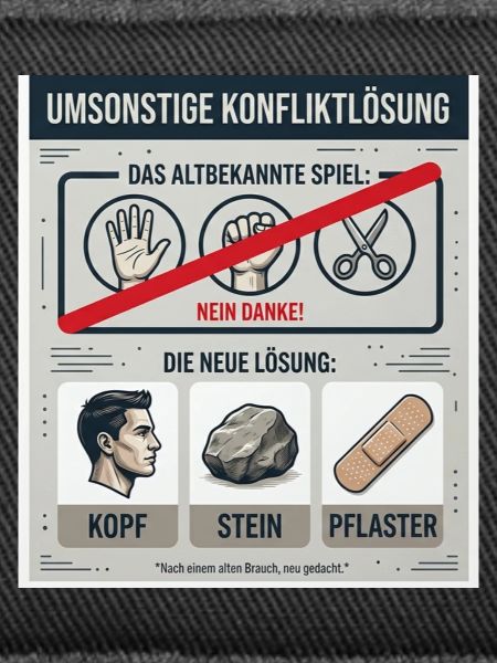 Kopf Stein Pflaster Konfliktlösung