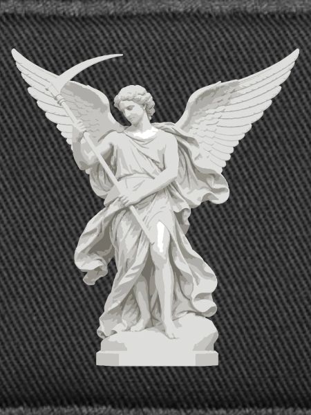 Engel mit Sense-Statue