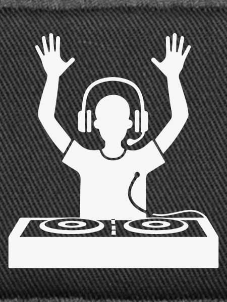 DJ Silhouette mit Kopfhörern