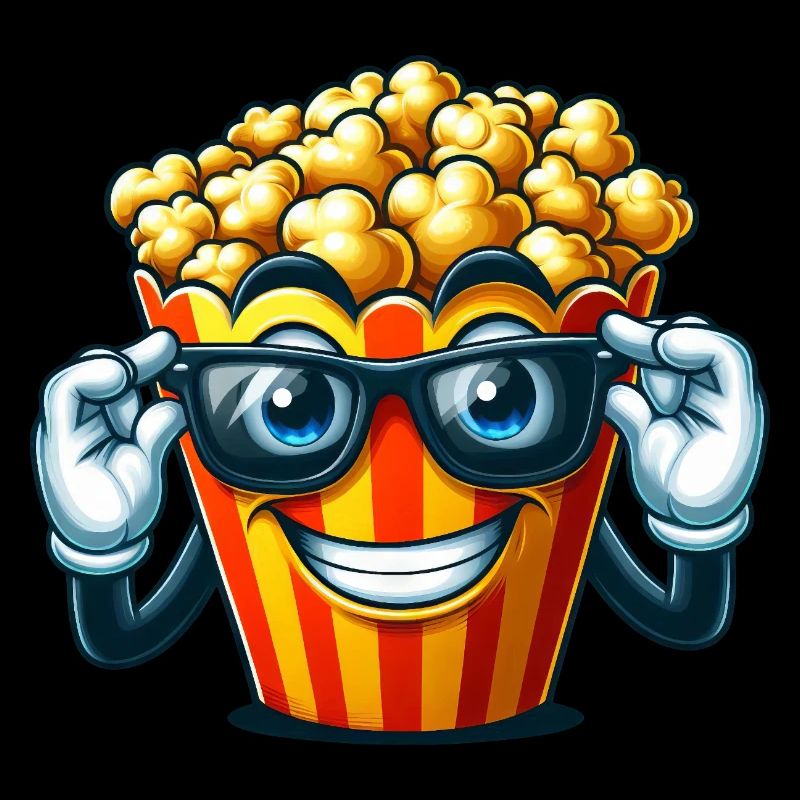 Cool Popcorn Comic Sunglasses Cinema