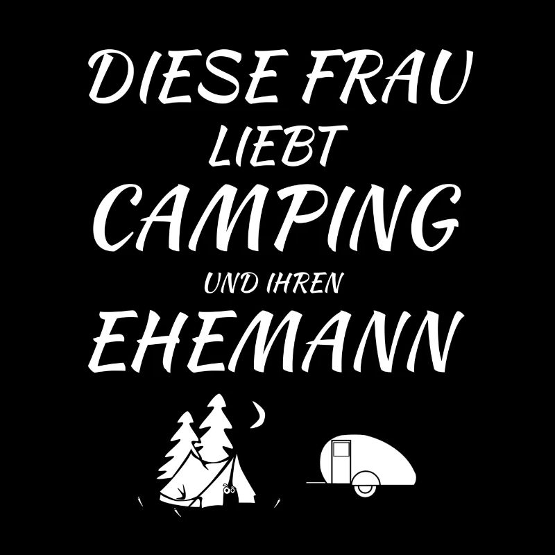 frau liebt camping